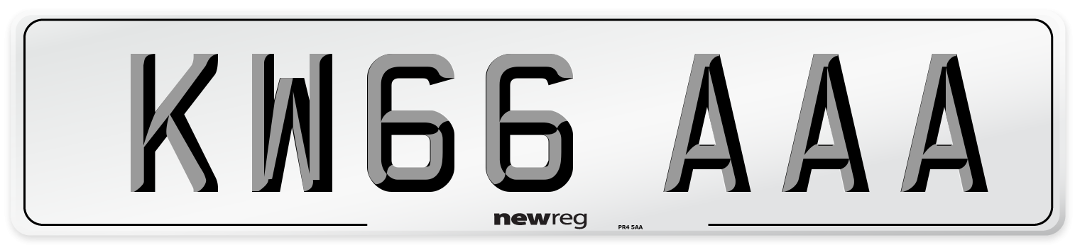 KW66 AAA Number Plate from New Reg